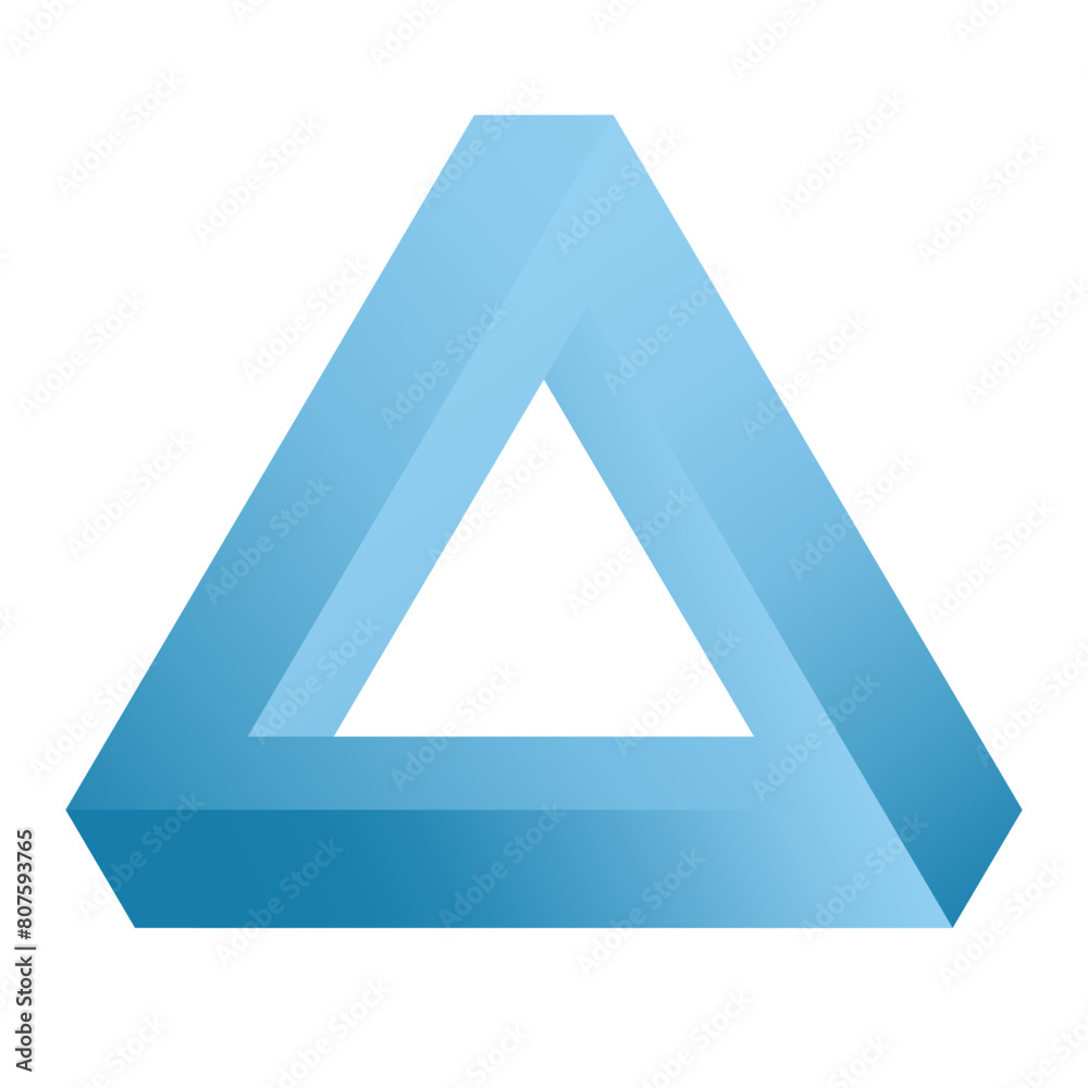 The triangle overlap on a white background. The triangle overlap on a white background.