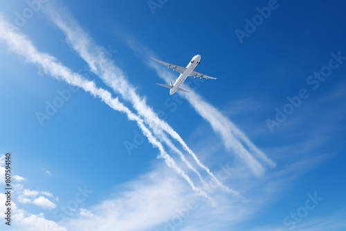 an airplane flying in the sky photo