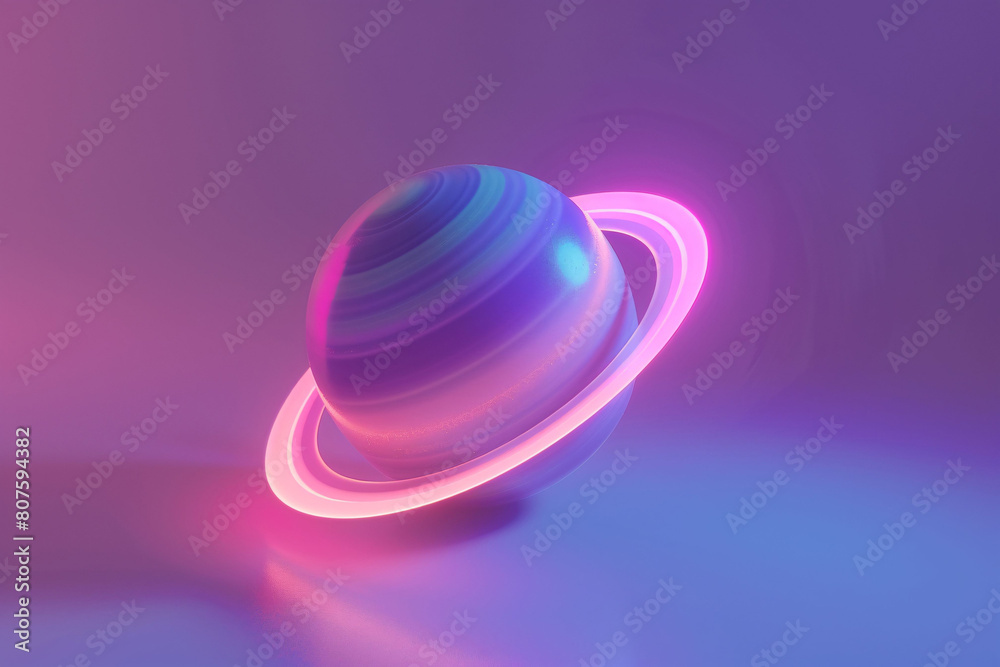 Obraz premium Abstract blue space futuristic planet round sphere background with stars