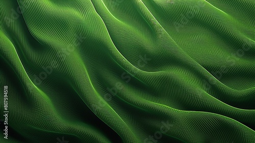 波打つ緑の布テクスチャー6