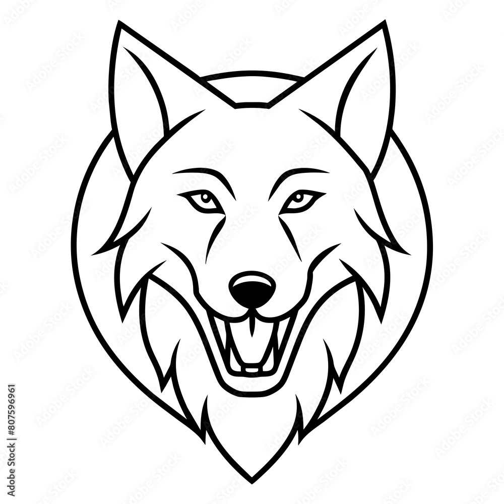 Head of an angry fox logo icons vector illustration Head of an angry fox logo icons vector illustration