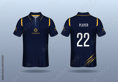 Professional Navy Blue Jersey Design | Fully Editable