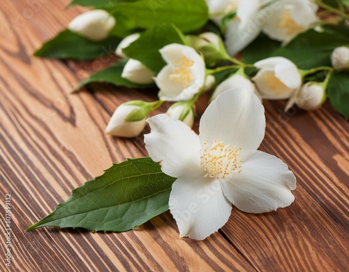 Beautiful Jasmine flower on the table