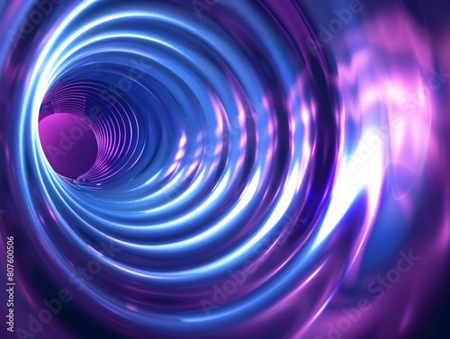 a purple and blue swirly tunnel