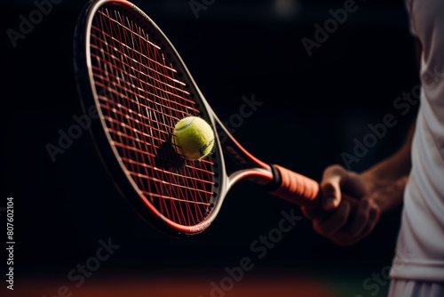 A close-up shot of a tennis player's grip on the racket, showcasing the precision and technique required for success in Tenniscore