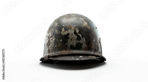 war used Helmet, isolated on white background