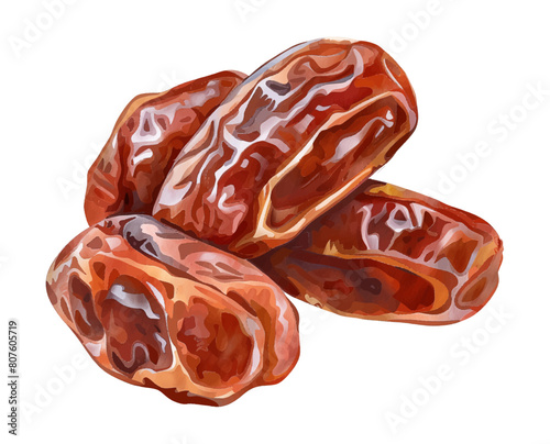 date fruit watercolor digital painting good quality