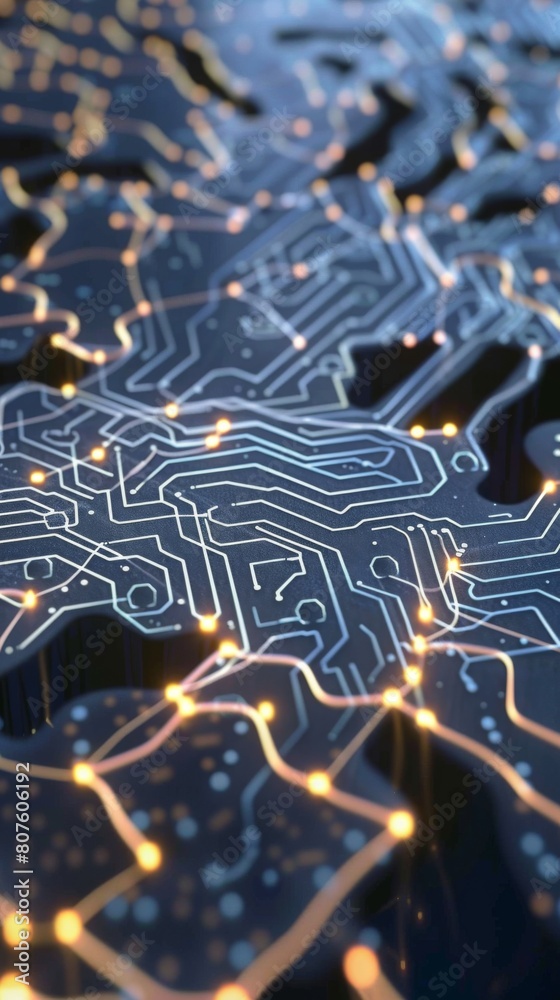 Obraz premium Visualize the complex algorithms of machine learning , super realistic