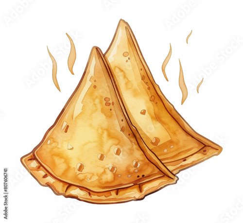 samosa watercolor digital painting good quality