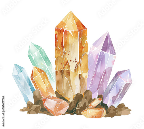 crystal watercolor digital painting good quality