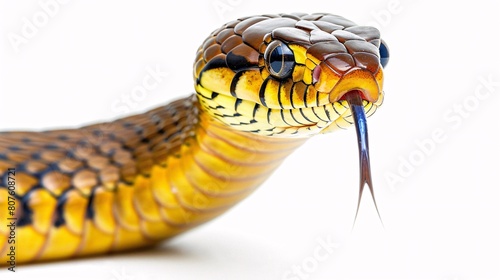 a close up of a snake photo