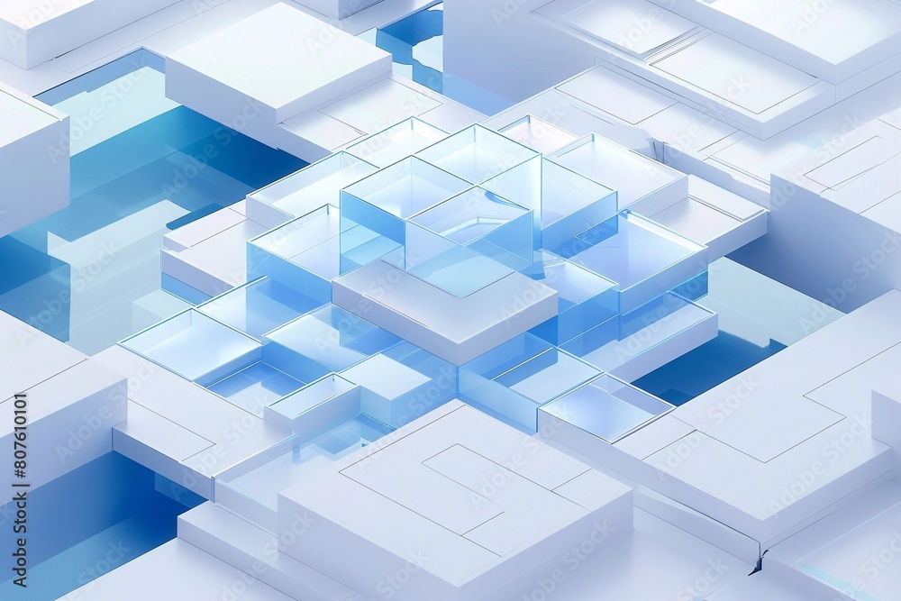 a white and blue cubes a white and blue cubes