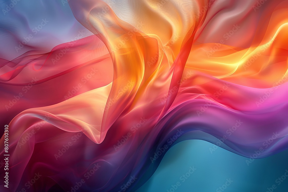 Harmonious blend of colors creating a soothing atmosphere, abstract  , background