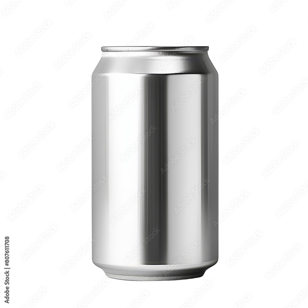 A silver can of beer isolated on transparent background. A silver can of beer isolated on transparent background.