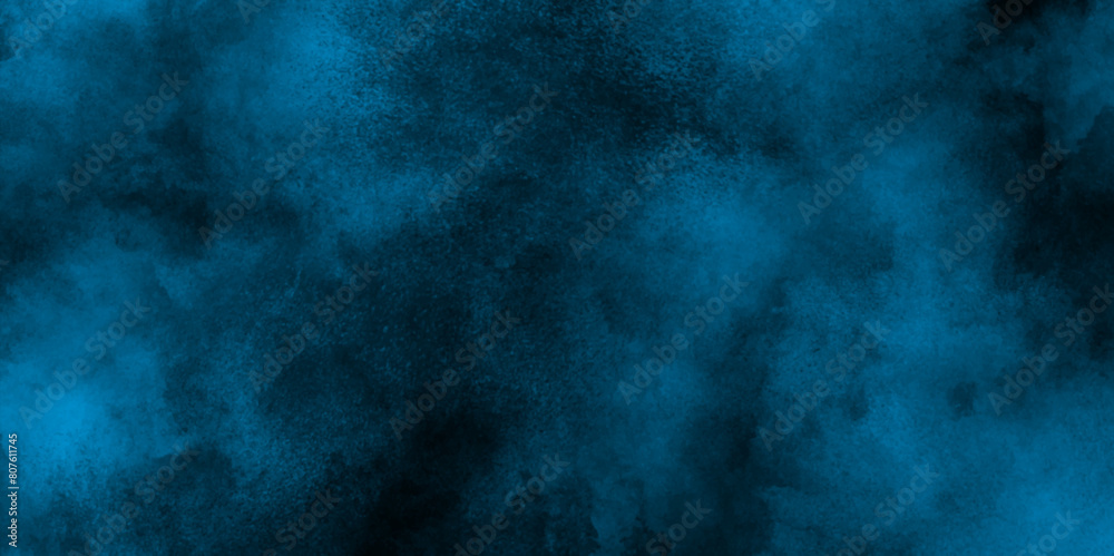old style dark blue grunge texture, Abstract blue smoke on black background, brush painted blue background used in weeding card, cover, graphics design and web design.  Blue misty dark background.	