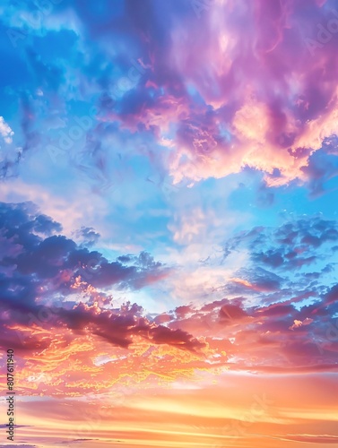 Colorful sky with clouds 