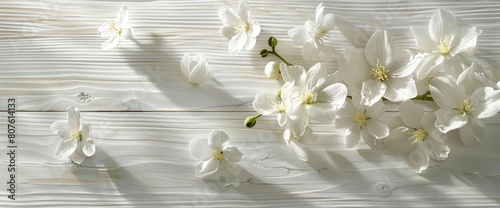 Find Beauty In Simplicity With Flowers Against A White Wooden Background, Background HD For Designer  © CgDesign4U