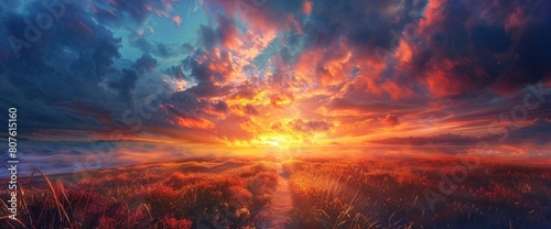 Follow The Path Under The Sky At Sunset Or Sunrise, Background HD For Designer 