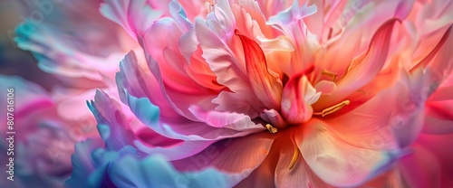 Get Lost In The Mesmerizing Details Of Colorful Peony Petals In A Macro Photograph, Background HD For Designer 