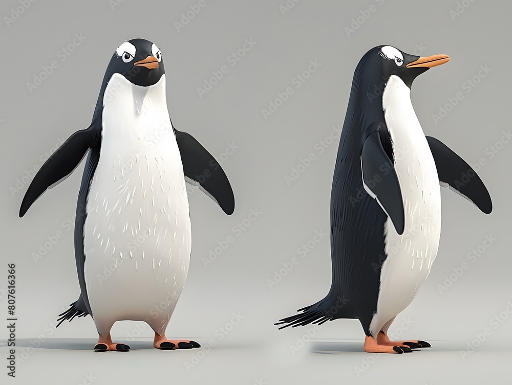 Fototapeta premium 3D Created Penguin Generate model