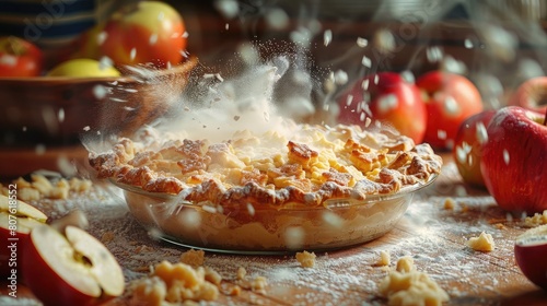 Greeting Card and Banner Design for Social Media or Educational Purpose of World Apple Pie Day Background