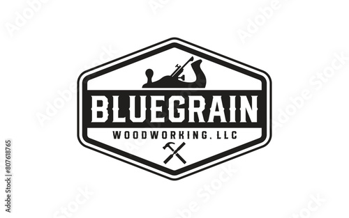 Vintage Carpentry Vector Logo, Design Illustration Carpenter badge