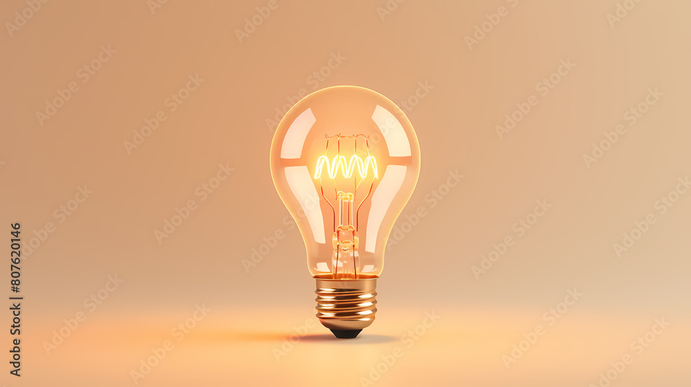 Yellow light bulb, creative concept Yellow light bulb, creative concept