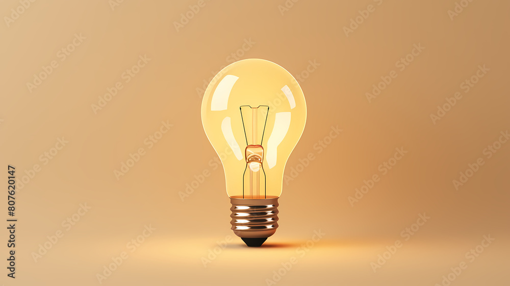 Yellow light bulb, creative concept Yellow light bulb, creative concept