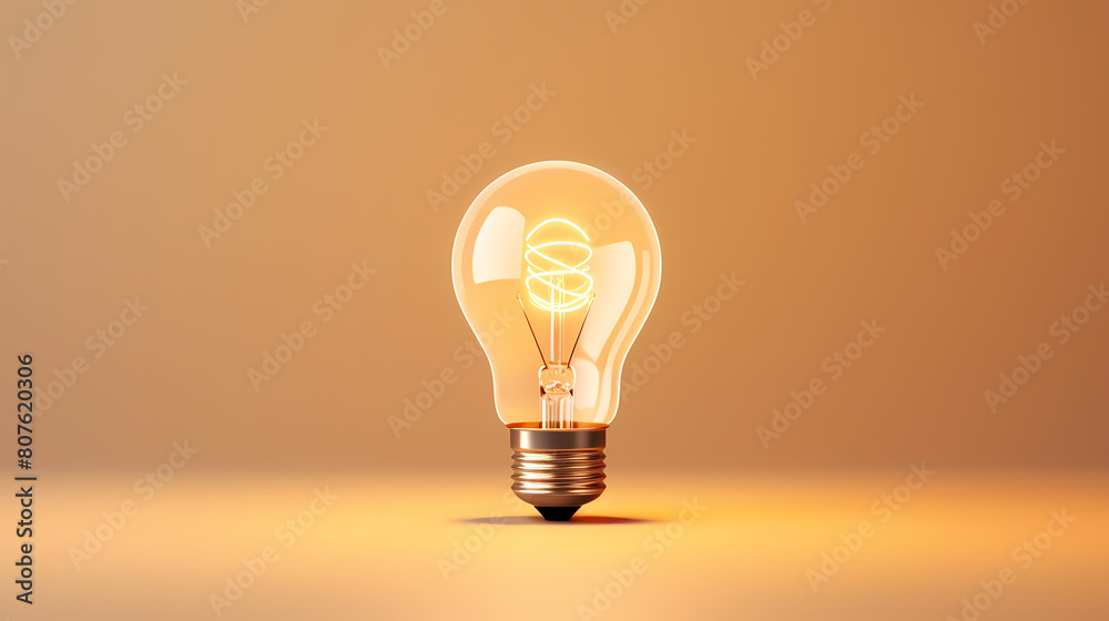 Yellow light bulb, creative concept Yellow light bulb, creative concept