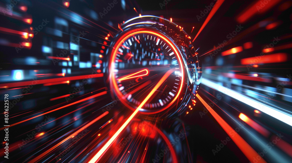 Fototapeta premium Modern car meter and sports industry wallpaper with vibrant color.