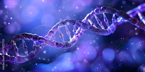 The Symbolism of the DNA Double Helix in Genetics, Biology, Biotechnology, and Medical Science. Concept DNA Structure, Genetic Symbolism, Biotech Applications, Medical Research, Biology Significance