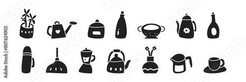 Home stuff icon set. Home living element. Vector illustration