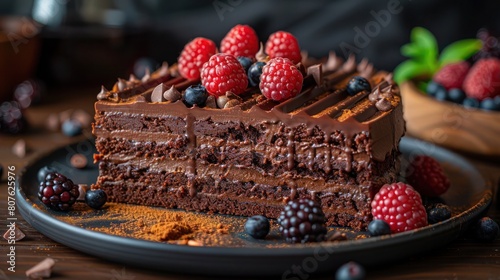 a white chocolate cake garnished with raspberries 