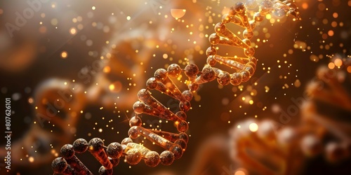 Exploring the Double Helix Structure of DNA, RNA Genome Alteration, and Molecular Biology in Science. Concept DNA Structure, RNA Genome, Molecular Biology, Genetic Alteration, Scientific Exploration