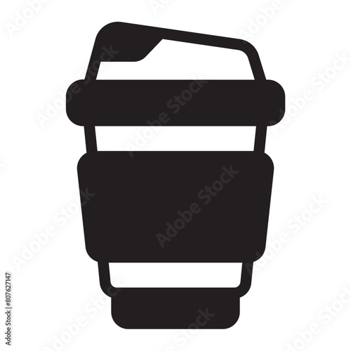 hot coffee glyph icon