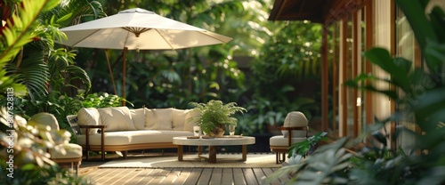 Step Into The Enchanting Embrace Of An Outdoor Garden Patio, Background HD For Designer 