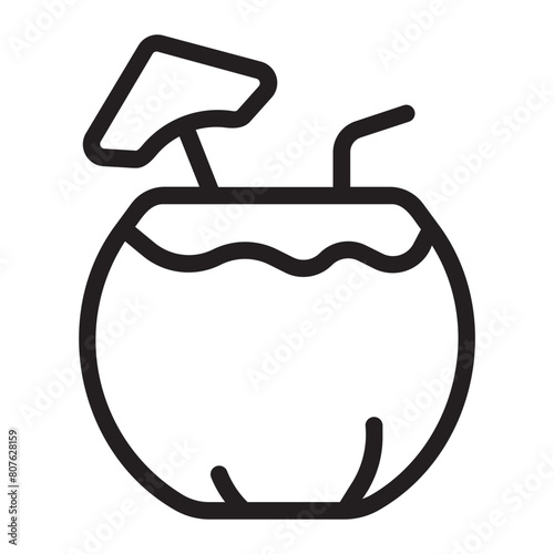 coconut line icon