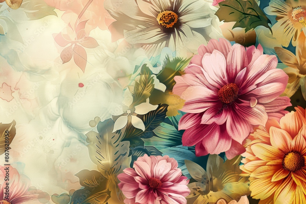 watercolor flowers background watercolor flowers background