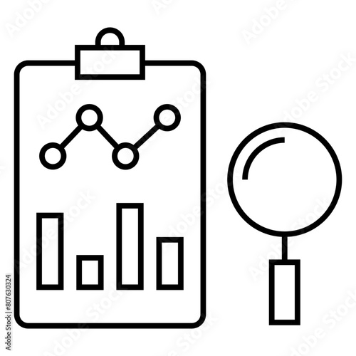 Result report icon. Review document icon vector illustration. Business analysis concept.