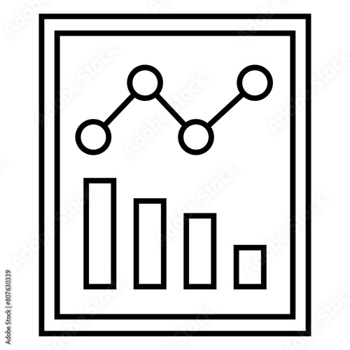 Result report icon. Review document icon vector illustration. Business analysis concept.
