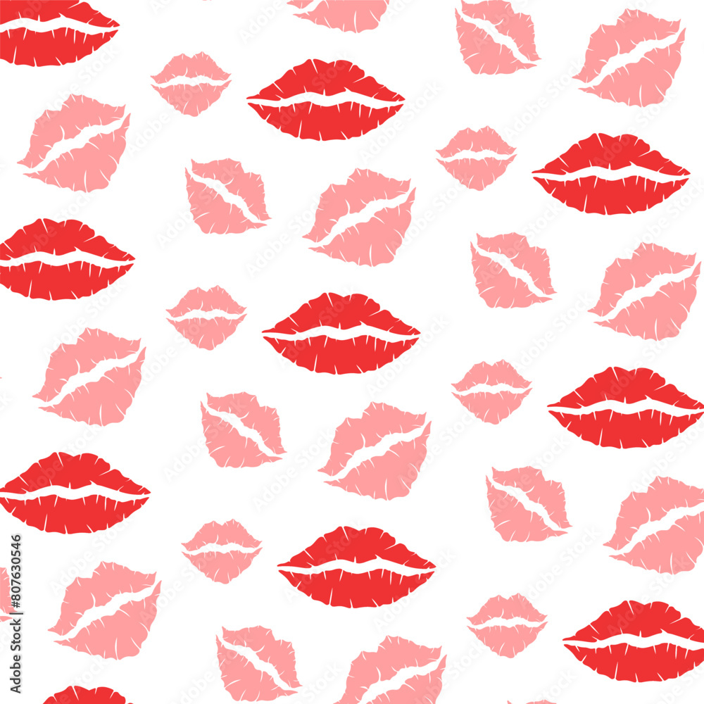 kiss lips mark pattern decoration wrapping, print, fashion, fabric, wallpaper, background illustration kiss lips mark pattern decoration wrapping, print, fashion, fabric, wallpaper, background illustration