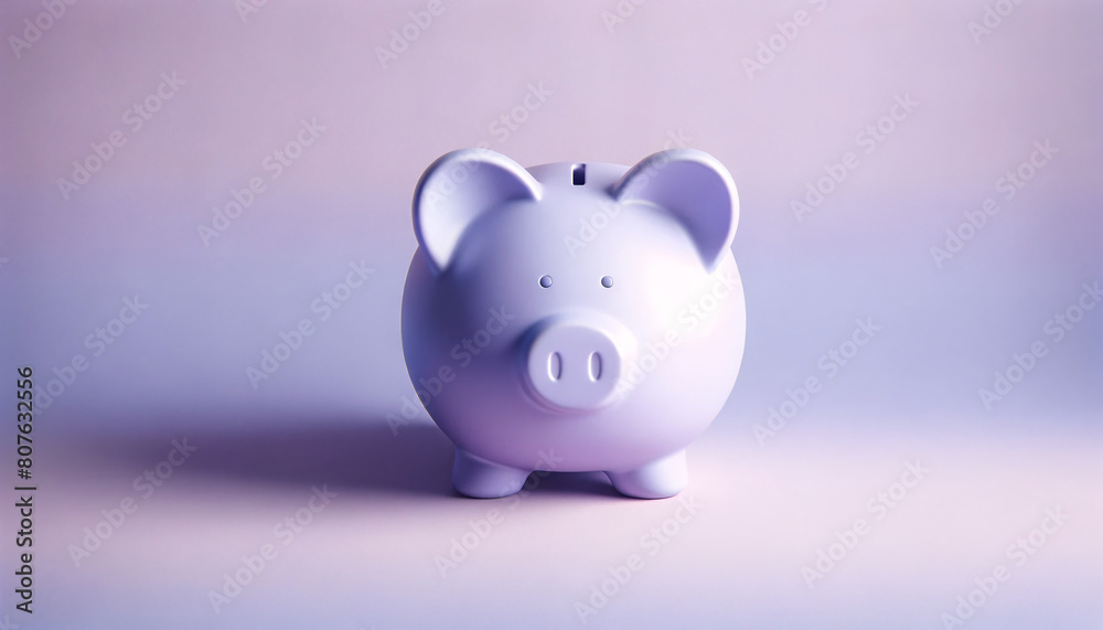 a pastel purple piggy bank in a minimalist style a pastel purple piggy bank in a minimalist style