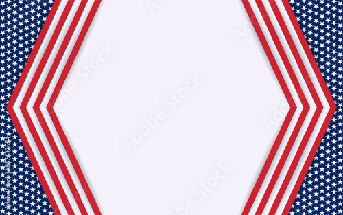 American theme background design with red and white stripes and stars, for banners, posters, flayers, web with an American holiday events vector illustration