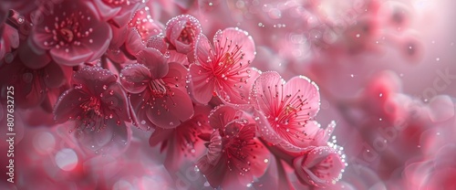 Up Close  The Vibrant Pink Hues Of Cherry Blossoms Adorn A Sakura Tree Branch Like Delicate Jewels  Background HD For Designer 