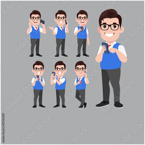 Young people using smart phones