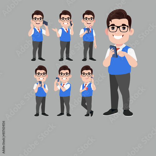 Young people using smart phones