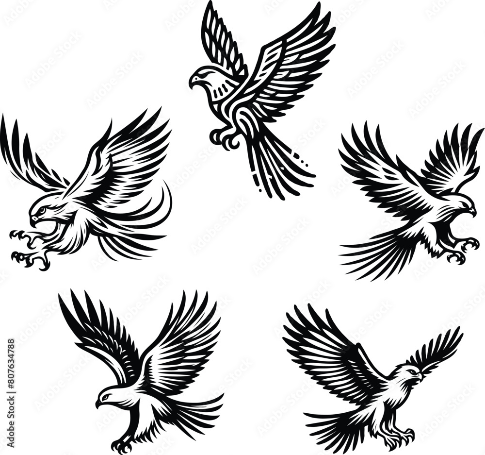 Obraz premium garuda eagle logo illustration