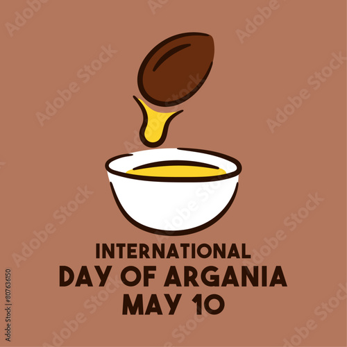 International Day of Argania design vector. May 10. Flat design vector.