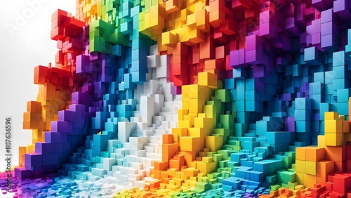 Voxel Texture Cubes Symbolic Of The Lgbtiq Rainbow Colors Cubes Arranged