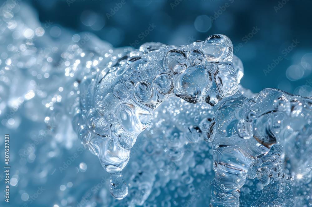 Zoomed-in view of abstract geometric ice patterns with sharp edges and frosty textures. AI generated. Zoomed-in view of abstract geometric ice patterns with sharp edges and frosty textures. AI generated.